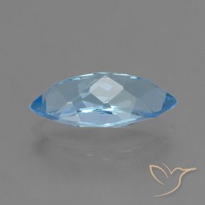 Topacio Azul Suizo natural de 3.98 ct, Marquesa, VVS