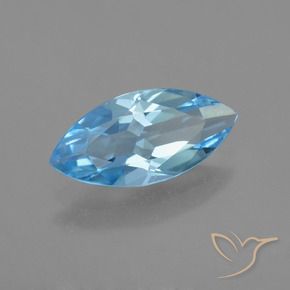 Topacio Azul Suizo natural de 3.29 ct, Marquesa, VVS-VS