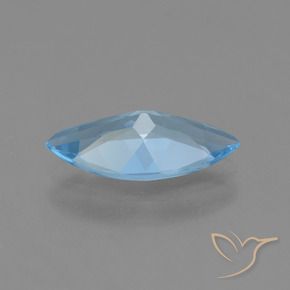 Topacio Azul Suizo natural de 3.29 ct, Marquesa, VVS-VS