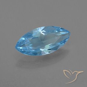 Topacio Azul Suizo natural de 3.31 ct, Marquesa, VS