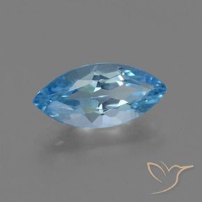 Topacio Azul Suizo natural de 3.70 ct, Marquesa, VVS-VS