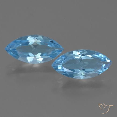 7.10ctw Natural Azul Suizo Topacio, Marquesa, VS