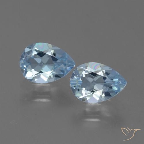 1.68ctw Natural Azul Cielo Topacio, En forma de pera, VVS-VS