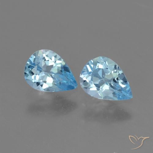 1.47ctw Natural Azul Cielo Topacio, En forma de pera, VS