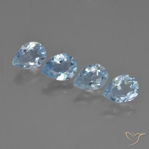 3.46ctw Natural Azul Cielo Topacio, En forma de pera, VVS-VS