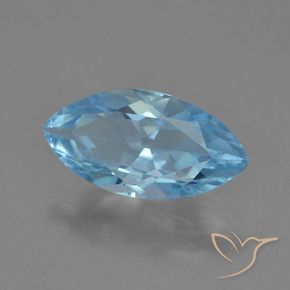 Topacio Azul Cielo natural de 3.51 ct, Marquesa, VVS