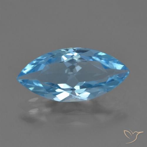 3.46ct Natural Azul Cielo Topacio, Marquesa, VVS