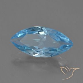 Topacio Azul Cielo natural de 3.46 ct, Marquesa, VVS