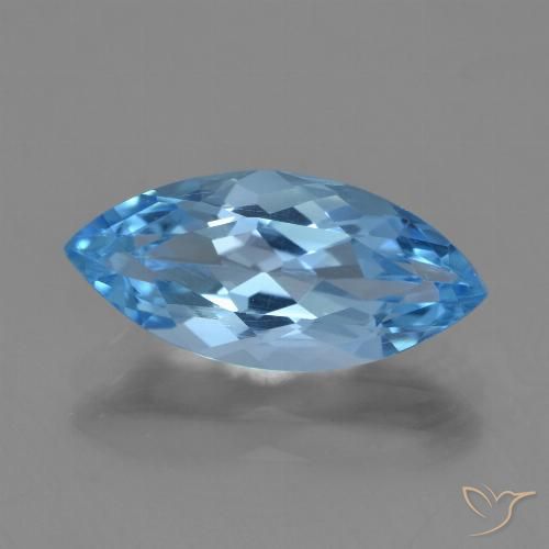 3.63ct Natural Azul Suizo Topacio, Marquesa, VVS