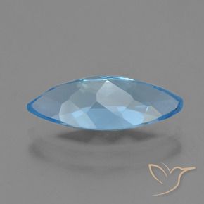 Topacio Azul Suizo natural de 3.63 ct, Marquesa, VVS