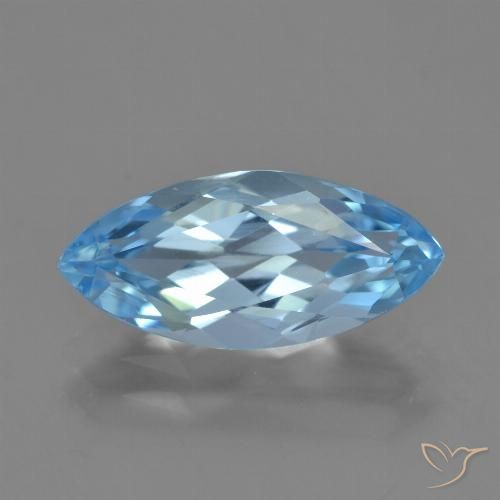 3.68ct Natural Azul Suizo Topacio, Marquesa, VS