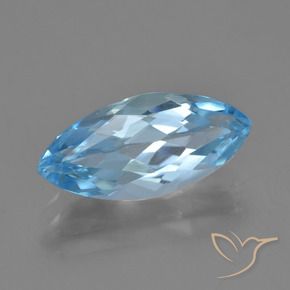 Topacio Azul Suizo natural de 3.68 ct, Marquesa, VS