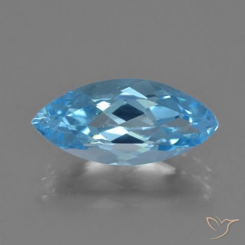 3.50ct Natural Azul Suizo Topacio, Marquesa, VS
