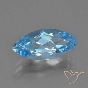 Topacio Azul Suizo natural de 3.50 ct, Marquesa, VS
