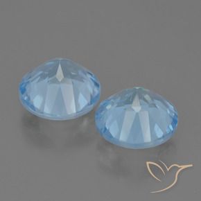 Gemas de Topacio Azul Cielo natural de 4.70 ct, Redondo, VVS-VS