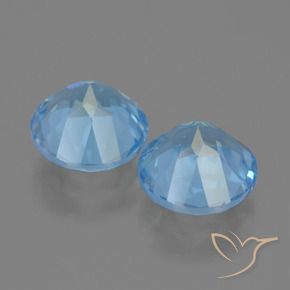 Gemas de Topacio Azul Cielo natural de 4.72 ct, Redondo, VVS-VS