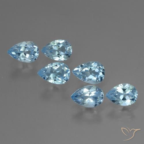3.46ctw Natural Azul Suizo Topacio, En forma de pera, VVS-VS