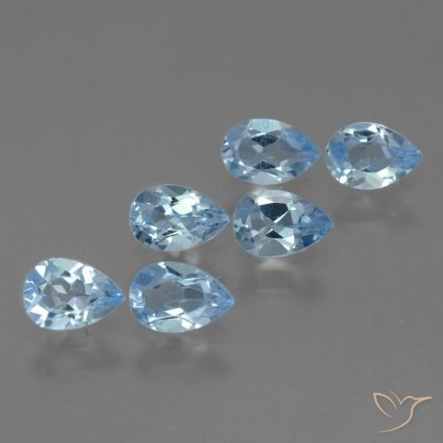 3.22ctw Natural Azul Cielo Topacio, En forma de pera, VS, Photo A