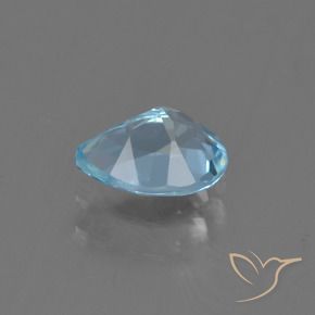 Topacio Azul Cielo natural de 0.90 ct, En forma de pera, VVS-VS