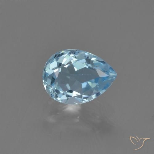 0.92ct Natural Azul Cielo Topacio, En forma de pera, VVS-VS