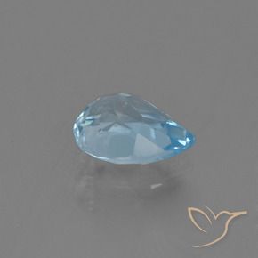 Topacio Azul Cielo natural de 0.92 ct, En forma de pera, VVS-VS