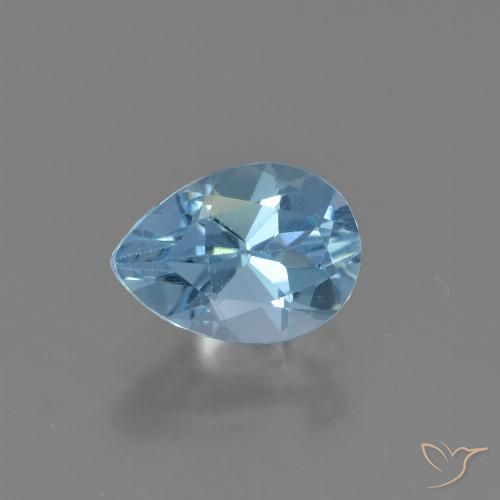 0.93ct Natural Azul Suizo Topacio, En forma de pera, VVS-VS