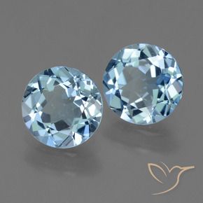 Gemas de Topacio Azul Cielo natural de 4.25 ct, Redondo, VVS-VS