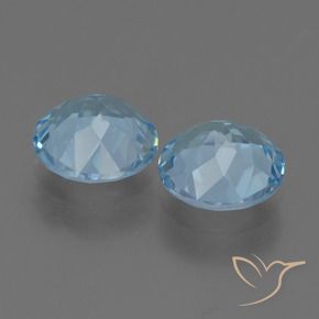 Gemas de Topacio Azul Cielo natural de 4.25 ct, Redondo, VVS-VS