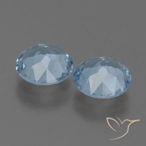 Gemas de Topacio Azul Cielo natural de 4.39 ct, Redondo, VVS-VS