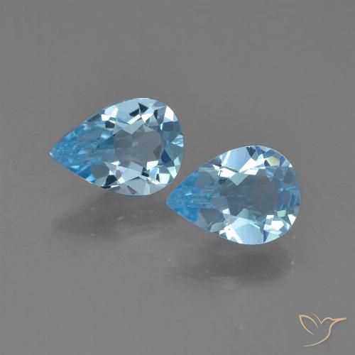 1.28ctw Natural Azul Cielo Topacio, En forma de pera, VS