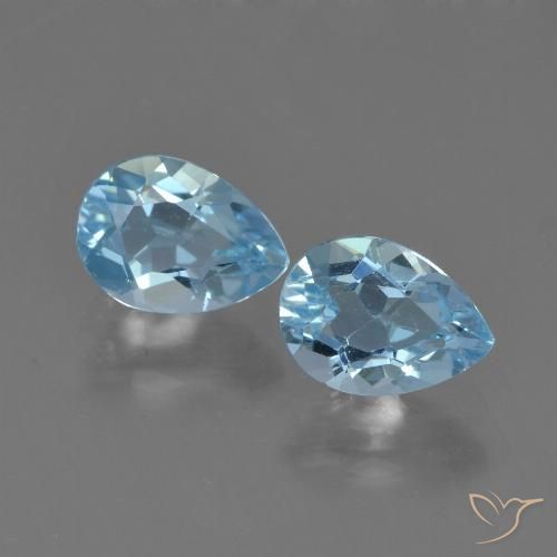 1.79ctw Natural Azul Cielo Topacio, En forma de pera, VS