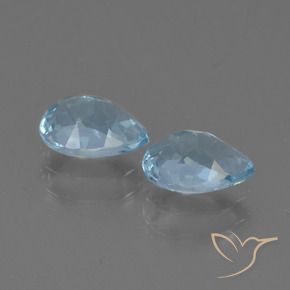 Gemas de Topacio Azul Cielo natural de 1.79 ct, En forma de pera, VS