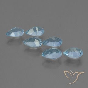 Gemas de Topacio Azul Cielo natural de 2.94 ct, En forma de pera, VS