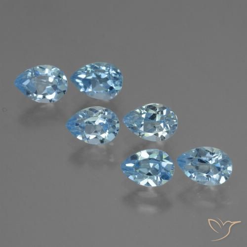 3.26ctw Natural Azul Cielo Topacio, En forma de pera, VS