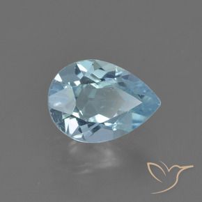 Topacio Azul Cielo natural de 0.94 ct, En forma de pera, VS