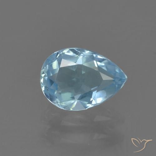 0.82ct Natural Azul Cielo Topacio, En forma de pera, VS