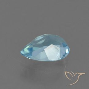 Topacio Azul Cielo natural de 0.82 ct, En forma de pera, VS
