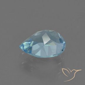 Topacio Azul Cielo natural de 0.89 ct, En forma de pera, VS