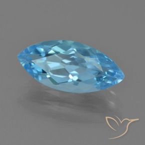 Topacio Azul Suizo natural de 3.64 ct, Marquesa, VVS-VS