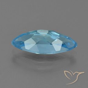Topacio Azul Suizo natural de 3.64 ct, Marquesa, VVS-VS