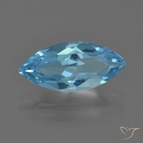 3.31ct Natural Azul Suizo Topacio, Marquesa, VVS-VS