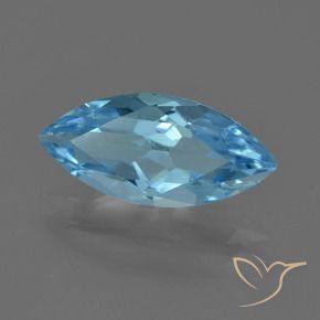 Topacio Azul Suizo natural de 3.31 ct, Marquesa, VVS-VS