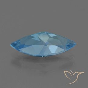 Topacio Azul Suizo natural de 3.31 ct, Marquesa, VVS-VS