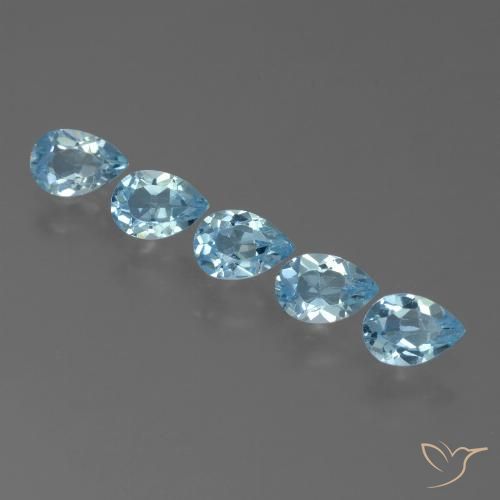 2.63ctw Natural Azul Cielo Topacio, En forma de pera, VS