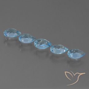 Gemas de Topacio Azul Cielo natural de 2.63 ct, En forma de pera, VS