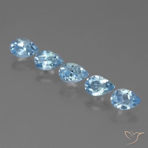 2.61ctw Natural Azul Suizo Topacio, En forma de pera, VS