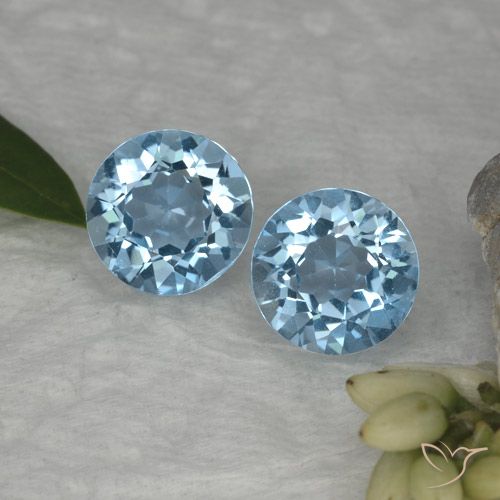 4.58ctw Natural Azul Cielo Topacio, Redondo, VVS-VS