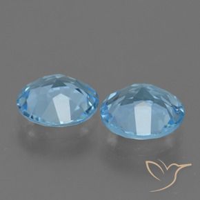 Gemas de Topacio Azul Cielo natural de 3.90 ct, Redondo, VS