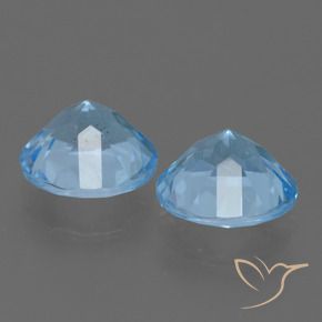 Gemas de Topacio Azul Cielo natural de 4.55 ct, Redondo, VS