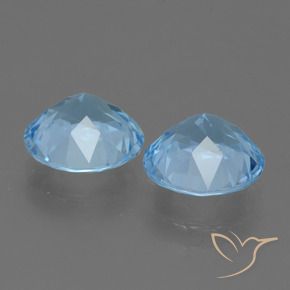 Gemas de Topacio Azul Cielo natural de 4.52 ct, Redondo, VVS-VS